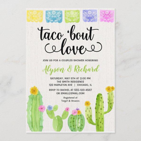 Taco bout love Fiesta cactus bridal shower Invitations