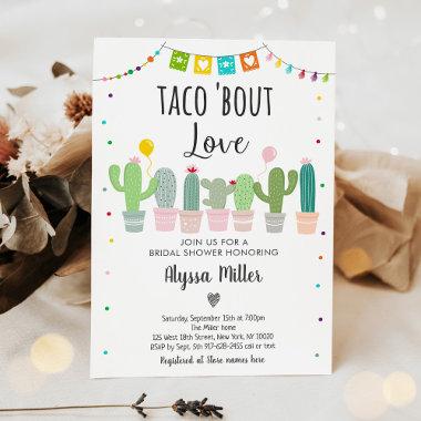 Taco Bout Love Fiesta Cactus Bridal Shower Invitations