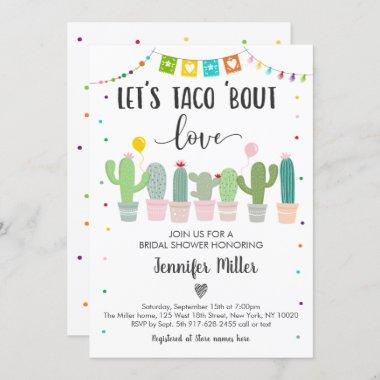 Taco Bout Love Fiesta Cactus Bridal Shower Invitations