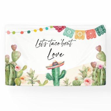 Taco Bout Love Fiesta Cactus Shower Backdrop Banner