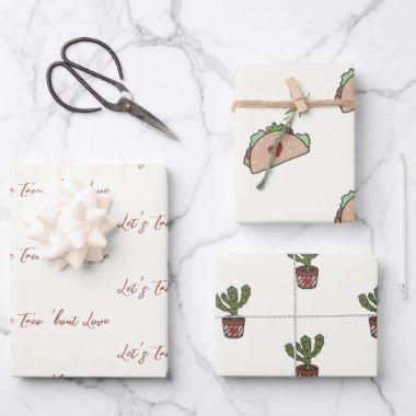 Taco 'bout Love Fiesta Cactus Wrapping Paper Sheets