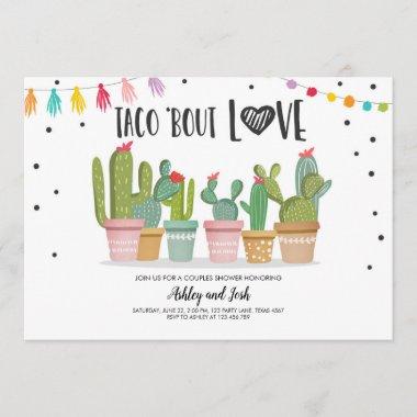 Taco Bout Love Fiesta Couples Shower Cactus Invitations