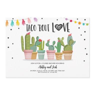 Taco Bout Love Fiesta Couples Shower Cactus Invitations