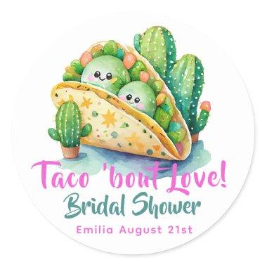 Taco 'Bout Love! Last Party Bridal Shower Classic Round Sticker