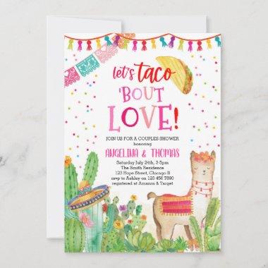 Taco Bout Love Mexican Fiesta Pink Couples Shower Invitations