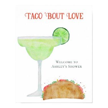 Taco 'Bout Love Wedding or Bridal Shower Welcome Poster