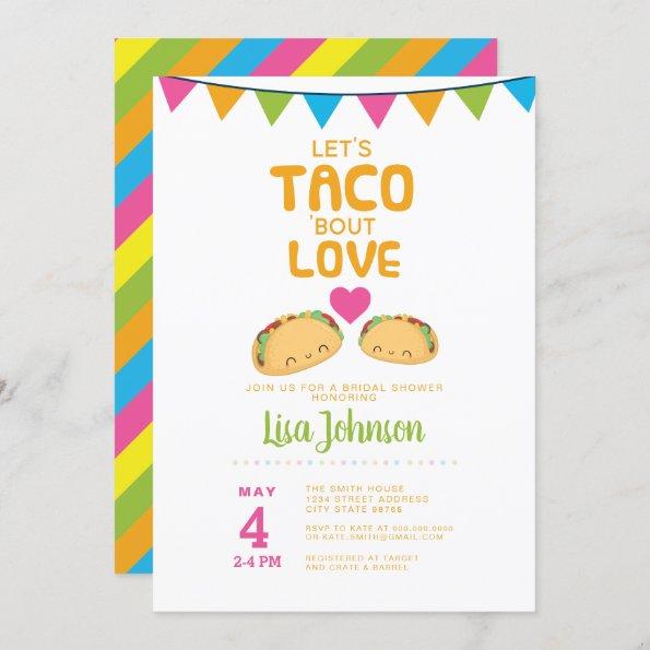 Taco Bridal Shower fiesta// Taco 'Bout Love Invitations