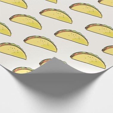 Taco Pattern Cream Wrapping Paper