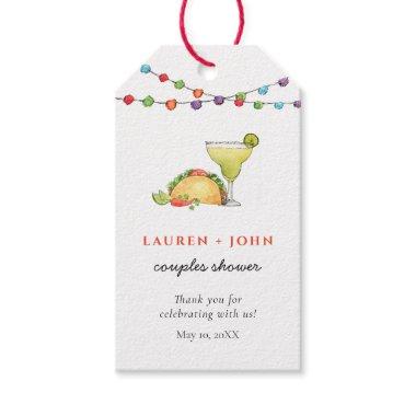 Taco & Tequila Fiesta Couples shower Thank you Gift Tags