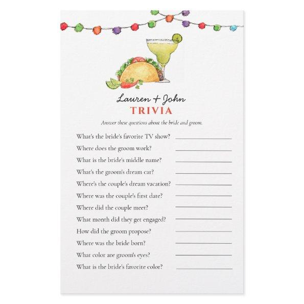 Taco & Tequila Fiesta Couple's Shower Trivia games