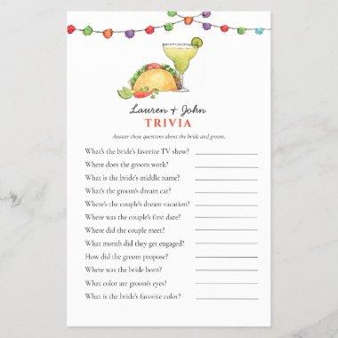 Taco & Tequila Fiesta Couple's Shower Trivia games