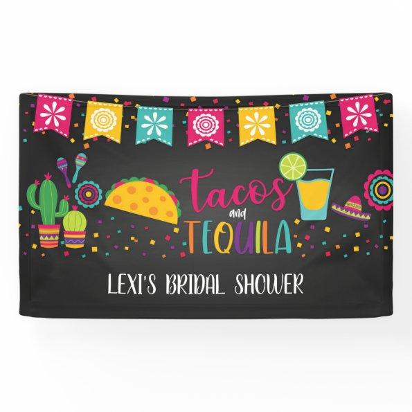 Tacos and Tequila Banner - Blk