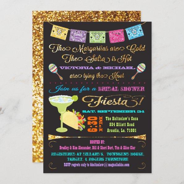 Tacos and Tequila Couples Bridal Shower Fiesta Invitations