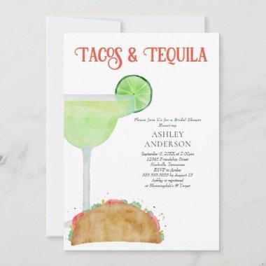 Tacos and Tequila Margarita Bridal Shower Invitations