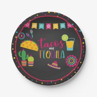 Tacos and Tequila Plate - Blk