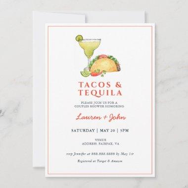 Taco's & Tequila couples shower Invitations
