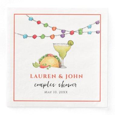 Tacos & Tequila Fiesta Couples shower Paper Dinner Napkins
