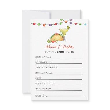 Tacos & Tequila Fiesta shower Advice & Wishes Invitations