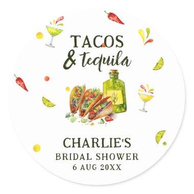 Tacos & Tequila Fun Summer Tropical  Classic Round Sticker