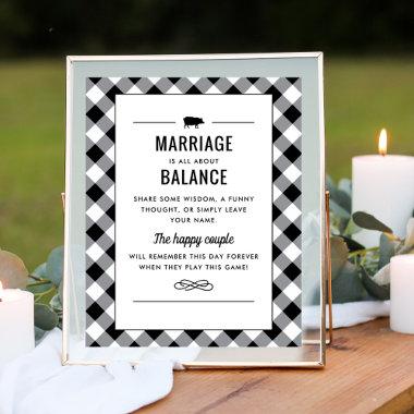Tailgate Celebrate Black Wedding Shower Game Poster