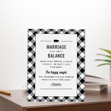 Tailgate Celebrate Black Wedding Shower Game Sign