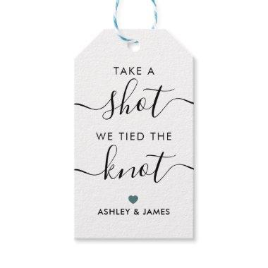 Take a Shot We Tied the Knot Wedding Alcohol Gift Tags
