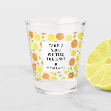 Take a Shot We Tied the Knot Wedding Liquor Shot Glass