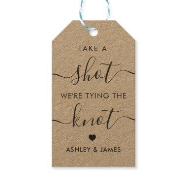 Take a Shot We're Tying the Knot Wedding Gift Tags