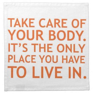 Take Care of Your Body Cocktail Napkins