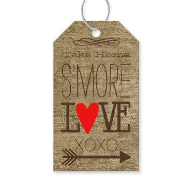 Take Home S'more Love Burlap Guest Favor Gift Tags