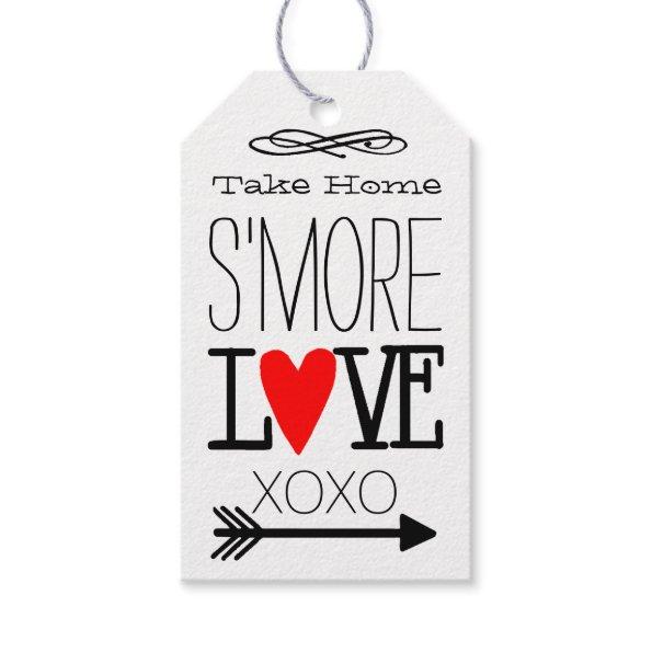 Take Home S'more Love Guest Favor Typography Gift Tags