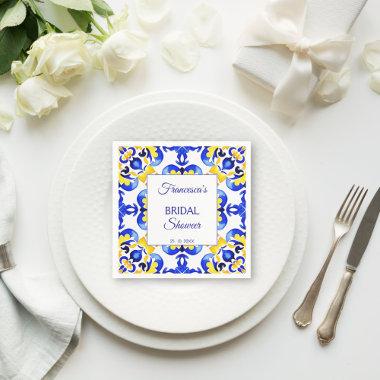 Talavera azulejo blue tiles Mexican  Napkins