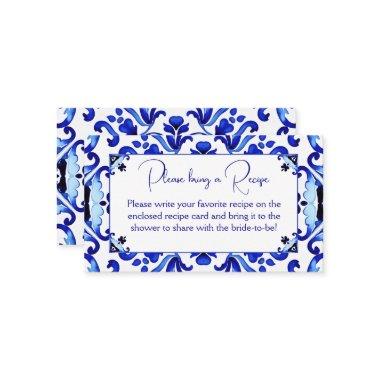 Talavera blue tiles Mexican  recipe Enclosure