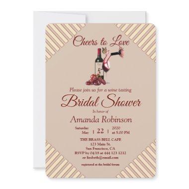 Tan - Marsala-wine tone stripes
