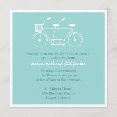 Tandem Bicycle Wedding Invitations