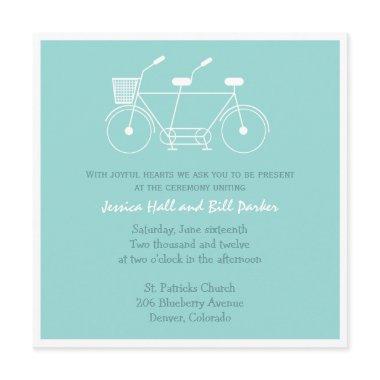 Tandem Bicycle Wedding Invitations