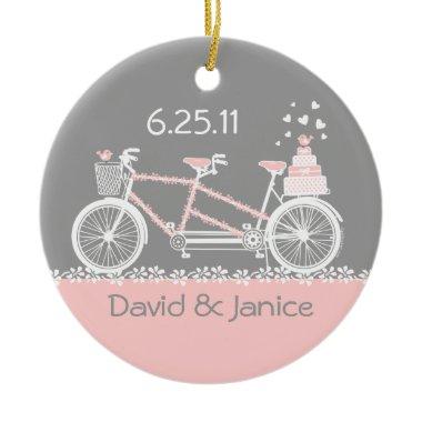 Tandem Bicycle Wedding Keepsake Ornament