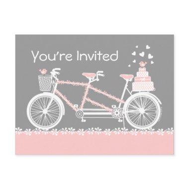 Tandem Bicycle Wedding Shower Invitation PostInvitations