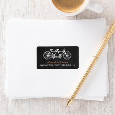 Tandem Chalkboard Wedding Label