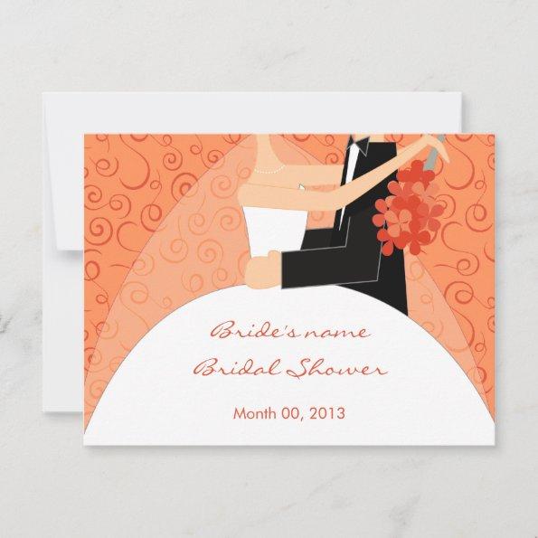 Tangerine Bridal Shower Advice Cards
