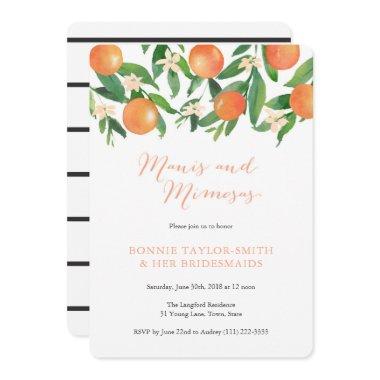 Tangerine Charcoal Manis Mimosas Bridal Luncheon
