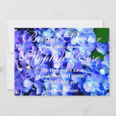 Tanzanite hydrangeas, blue purple magenta flowers Invitations