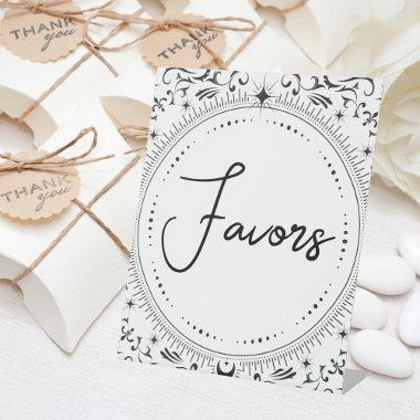 Tarot Invitations | Bridal Wedding | B+W Favors Pedestal Sign