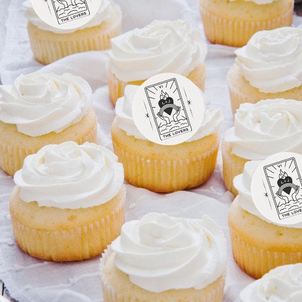 Tarot  |  | Wedding | Modern B+W Edible Frosting Rounds