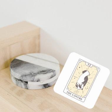 Tarot  |  | Wedding | Neutrals Square Paper Coaster