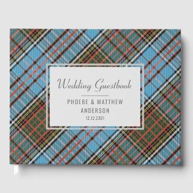 Tartan Clan Anderson Plaid Multicolor Checkered Guest Book