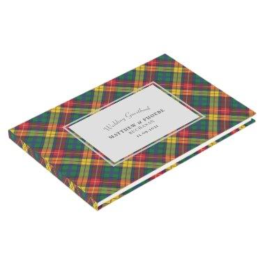 Tartan Clan Buchanan Plaid Multicolor Check Custom Guest Book