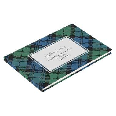 Tartan Clan Campbell Plaid Blue Green Check Custom Guest Book