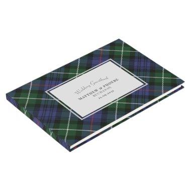 Tartan Clan MacKenzie Plaid Purple Green Check Guest Book