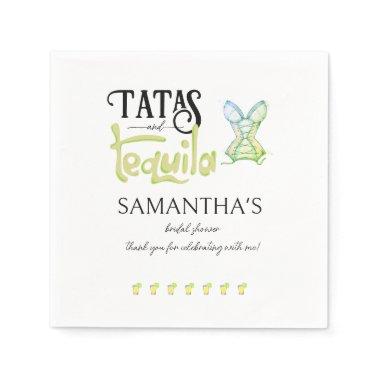 Tatas & Tequila Modern  Fiesta Party Napkins